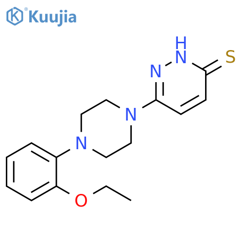 6-4-(2-Ethoxyphenyl)piperazin-1-yl-2,3-dihydropyridazine-3-thione structure