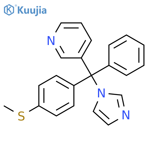 PYRIDINE, 3-[1H-IMIDAZOL-1-YL[4-(METHYLTHIO)PHENYL]PHENYLMETHYL]- structure