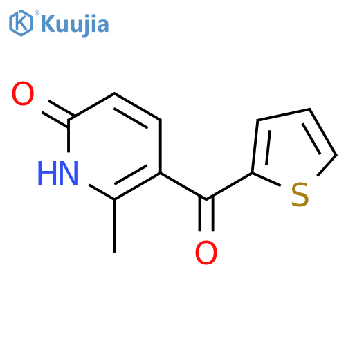 2(1H)-Pyridinone, 6-methyl-5-(2-thienylcarbonyl)- structure