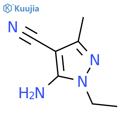 5-Amino-1-ethyl-3-methyl-1H-pyrazole-4-carbonitrile structure