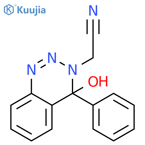 1,2,3-Benzotriazine-3(4H)-acetonitrile, 4-hydroxy-4-phenyl- structure