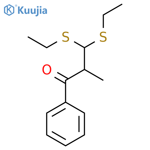 1-Propanone, 3,3-bis(ethylthio)-2-methyl-1-phenyl- structure