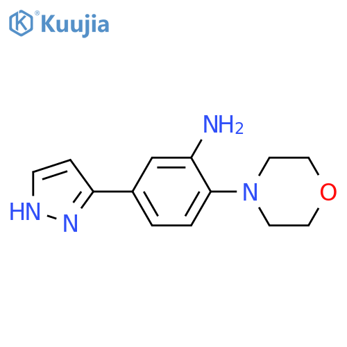 2-Morpholino-5-(1H-pyrazol-5-yl)aniline structure