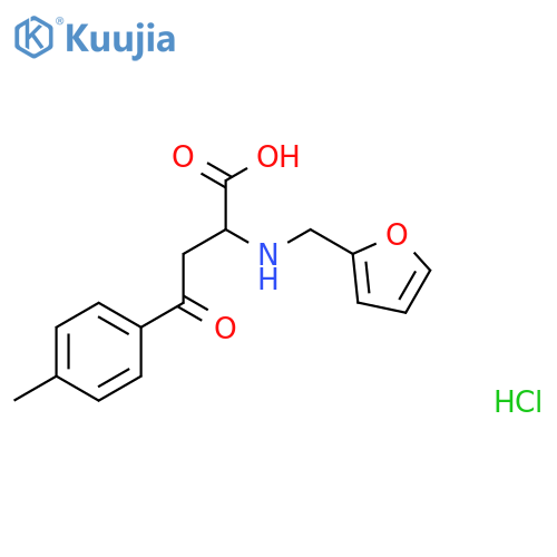 2-{[(furan-2-yl)methyl]amino}-4-(4-methylphenyl)-4-oxobutanoic acid hydrochloride structure