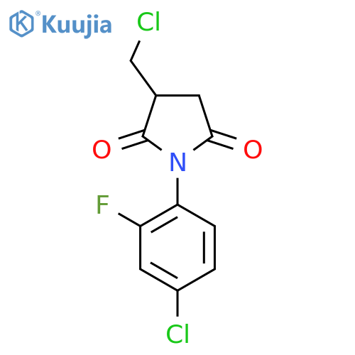2,5-Pyrrolidinedione, 1-(4-chloro-2-fluorophenyl)-3-(chloromethyl)- structure