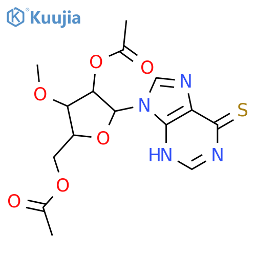 9H-Purine-6-thiol,9-(3-O-methyl-b-D-ribofuranosyl)-,2',5'-diacetate (8CI) structure