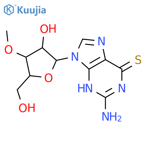 9H-Purine-6-thiol,2-amino-9-(3-O-methyl-b-D-ribofuranosyl)- (8CI) structure