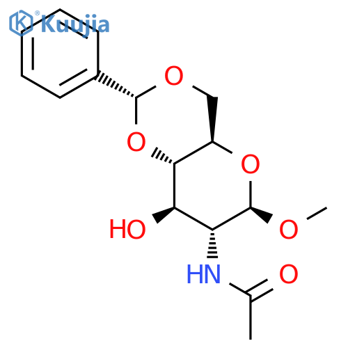 Methyl 2-Acetamido-2-deoxy-4,6-O-benzlydene-O-β-D-glucopryanoside structure