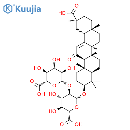 b-D-Glucopyranosiduronic acid, (3b,20b)-20-carboxy-11-oxo-30-norolean-12-en-3-yl 2-O-b-D-glucopyranuronosyl- structure