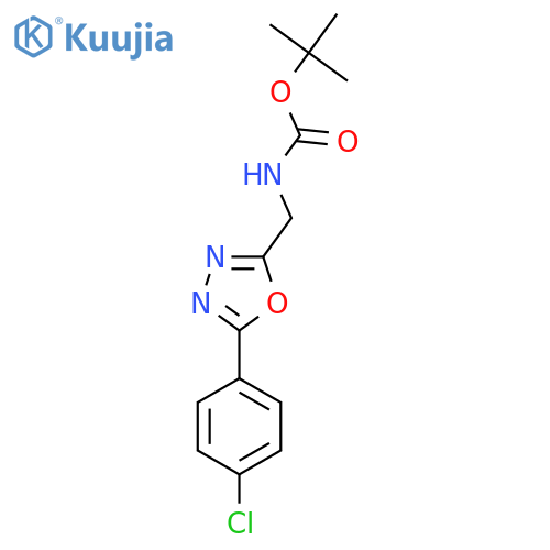 2-tert-Butyloxycarbonylaminomethyl-5-(4-chlorophenyl)-1,3,4oxadiazole structure