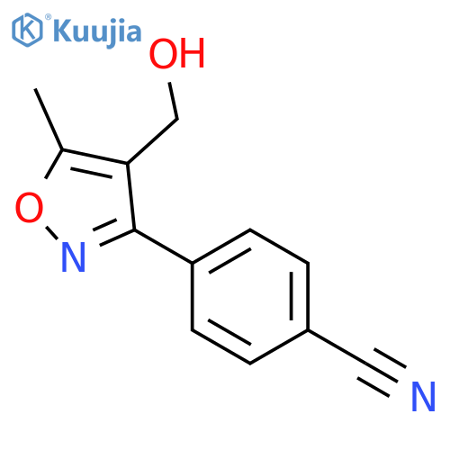 4-(4-(Hydroxymethyl)-5-methylisoxazol-3-yl)benzonitrile structure
