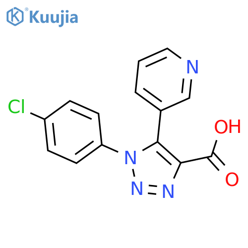 1-(4-chlorophenyl)-5-pyridin-3-yl-1H-1,2,3-triazole-4-carboxylic acid structure
