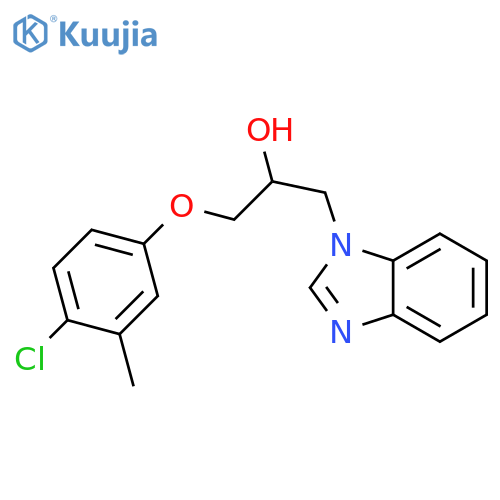 1-(1H-1,3-benzodiazol-1-yl)-3-(4-chloro-3-methylphenoxy)propan-2-ol structure