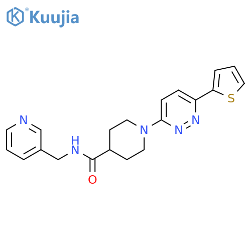 N-[(pyridin-3-yl)methyl]-1-[6-(thiophen-2-yl)pyridazin-3-yl]piperidine-4-carboxamide structure