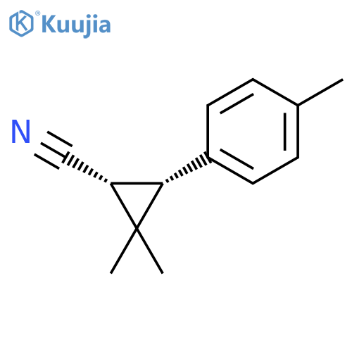Cyclopropanecarbonitrile, 2,2-dimethyl-3-(4-methylphenyl)-, cis- structure
