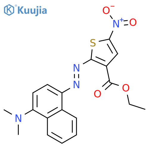 3-Thiophenecarboxylic acid, 2-[[4-(dimethylamino)-1-naphthalenyl]azo]-5-nitro-, ethyl ester structure