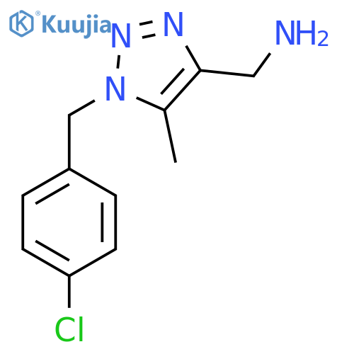 {1-(4-chlorophenyl)methyl-5-methyl-1H-1,2,3-triazol-4-yl}methanamine structure