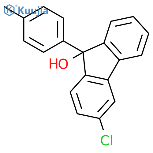 9H-Fluoren-9-ol, 3-chloro-9-(4-methylphenyl)- structure