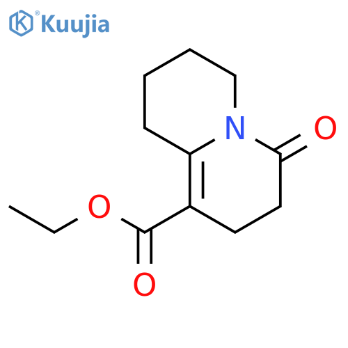 2H-Quinolizine-1-carboxylic acid, 3,4,6,7,8,9-hexahydro-4-oxo-, ethyl ester structure