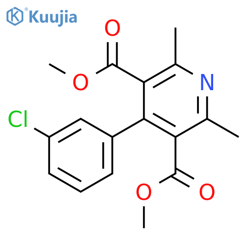 3,5-PYRIDINEDICARBOXYLIC ACID, 4-(3-CHLOROPHENYL)-2,6-DIMETHYL-, DIMETHYL ESTER structure