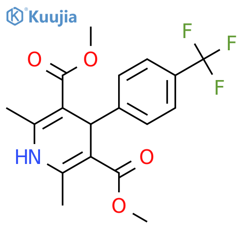 3,5-PYRIDINEDICARBOXYLIC ACID, 1,4-DIHYDRO-2,6-DIMETHYL-4-[4-(TRIFLUOROMETHYL)PHENYL]-, DIMETHYL ESTER structure