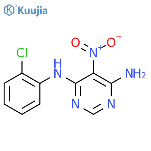 N4-(2-chlorophenyl)-5-nitropyrimidine-4,6-diamine structure
