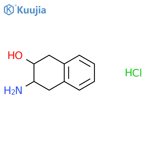 3-Amino-1,2,3,4-tetrahydronaphthalen-2-ol hydrochloride structure