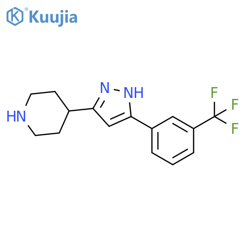 4-{5-[3-(trifluoromethyl)phenyl]-1H-pyrazol-3-yl}piperidine structure