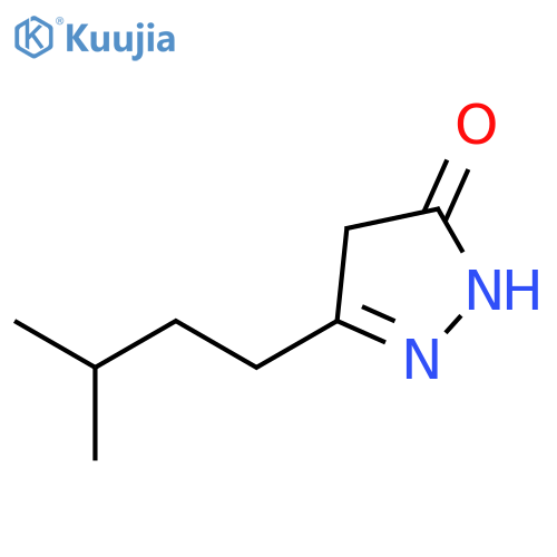 5-(3-Methylbutyl)-2,4-dihydro-3H-pyrazol-3-one structure