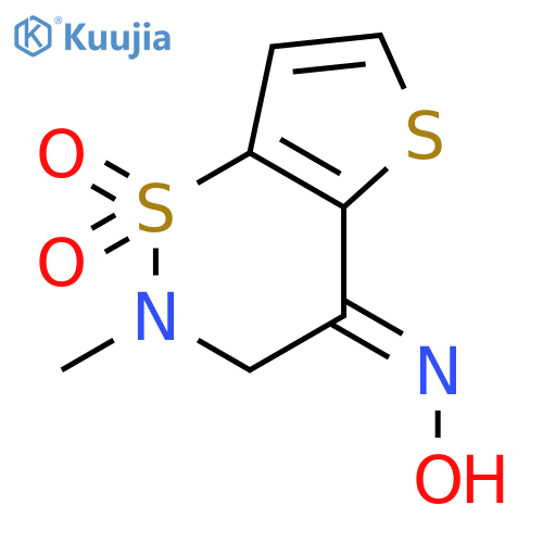 (4Z)-2-Methyl-2,3-dihydro-4H-thieno2,3-e1,2thiazin-4-one oxime 1,1-dioxide structure