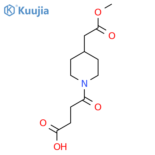 4-[4-(2-Methoxy-2-oxoethyl)piperidin-1-yl]-4-oxobutanoic acid structure