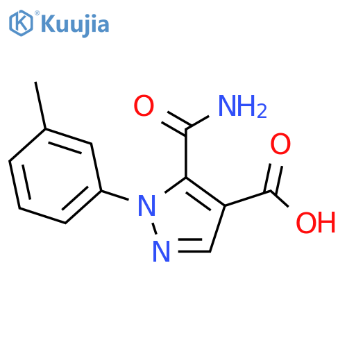 1H-Pyrazole-4-carboxylicacid, 5-(aminocarbonyl)-1-(3-methylphenyl)- structure