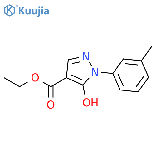 1H-Pyrazole-4-carboxylic acid, 5-hydroxy-1-(3-methylphenyl)-, ethyl ester structure