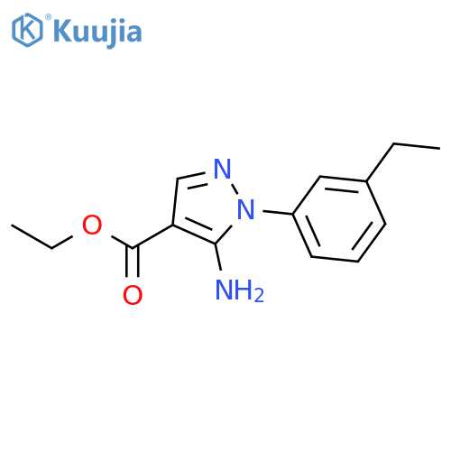 1H-Pyrazole-4-carboxylic acid, 5-amino-1-(3-ethylphenyl)-, ethyl ester structure
