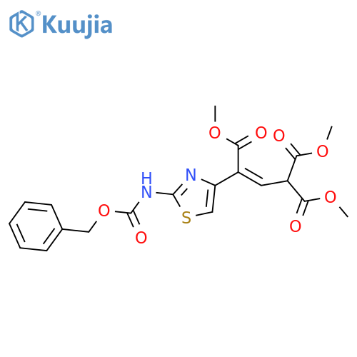 2-Propene-1,1,3-tricarboxylic acid, 3-[2-[[(phenylmethoxy)carbonyl]amino]-4-thiazolyl]-, trimethyl ester structure