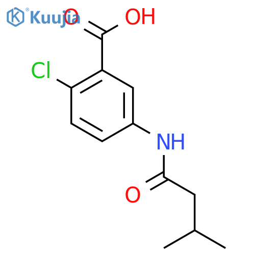 2-Chloro-5-(3-methylbutanamido)benzoic acid structure