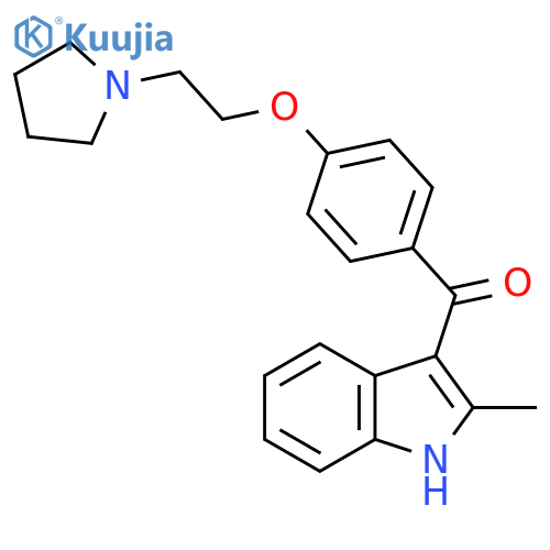 Methanone, (2-methyl-1H-indol-3-yl)[4-[2-(1-pyrrolidinyl)ethoxy]phenyl]- structure