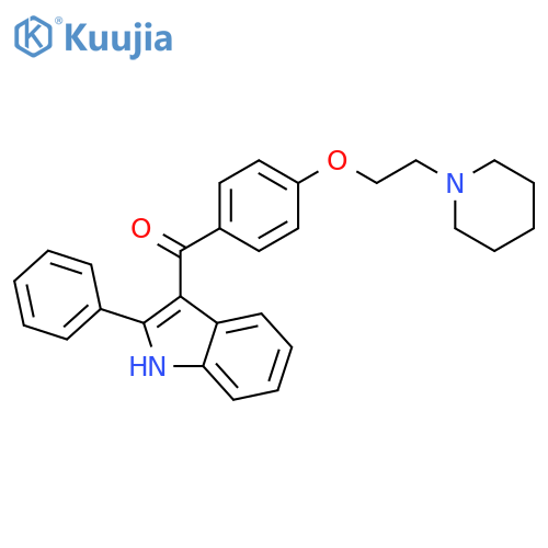 Methanone, (2-phenyl-1H-indol-3-yl)[4-[2-(1-piperidinyl)ethoxy]phenyl]- structure