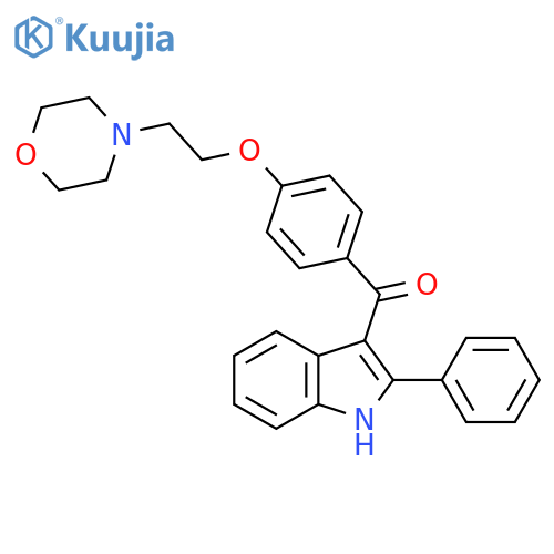 Methanone, [4-[2-(4-morpholinyl)ethoxy]phenyl](2-phenyl-1H-indol-3-yl)- structure