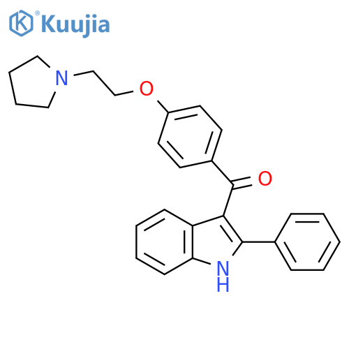 Methanone, (2-phenyl-1H-indol-3-yl)[4-[2-(1-pyrrolidinyl)ethoxy]phenyl]- structure
