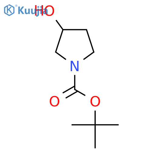 tert-Butyl 3-hydroxypyrrolidine-1-carboxylate structure