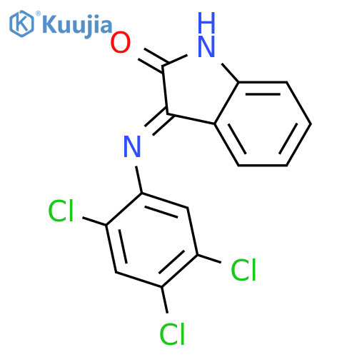 2H-Indol-2-one, 1,3-dihydro-3-[(2,4,5-trichlorophenyl)imino]- structure