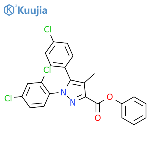 phenyl 5-(4-chlorophenyl)-1-(2,4-dichlorophenyl)-4-methyl-1H-pyrazole-3-carboxylate structure