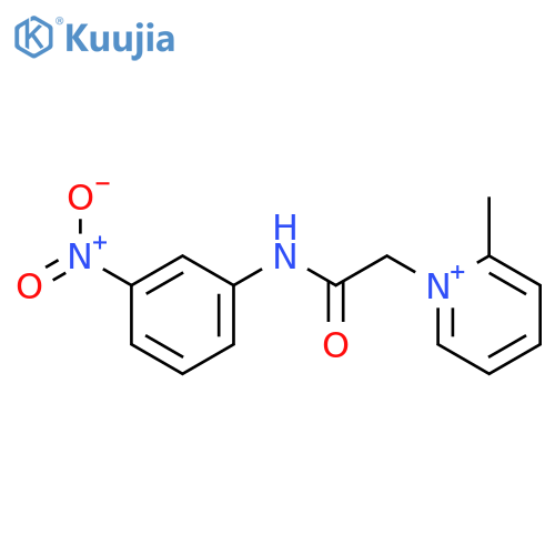 2-Methyl-1-[(3-nitro-phenylcarbamoyl)-methyl]-pyridinium structure