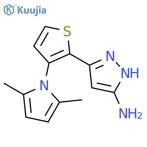 3-3-(2,5-Dimethyl-1H-pyrrol-1-yl)-2-thienyl-1H-pyrazol-5-amine structure