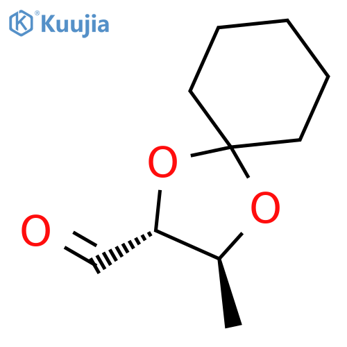 1,4-Dioxaspiro[4.5]decane-2-carboxaldehyde, 3-methyl-, trans- structure