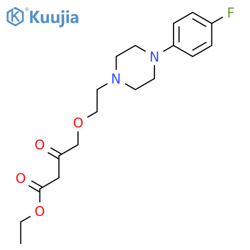 Butanoic acid, 4-[2-[4-(4-fluorophenyl)-1-piperazinyl]ethoxy]-3-oxo-, ethyl ester structure