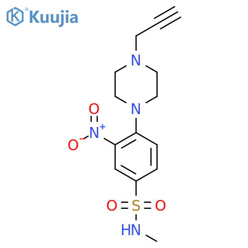 N-methyl-3-nitro-4-[4-(prop-2-yn-1-yl)piperazin-1-yl]benzene-1-sulfonamide structure