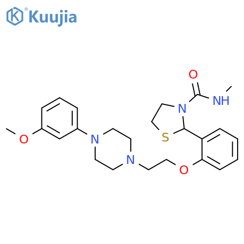 3-Thiazolidinecarboxamide,2-[2-[2-[4-(3-methoxyphenyl)-1-piperazinyl]ethoxy]phenyl]-N-methyl- structure