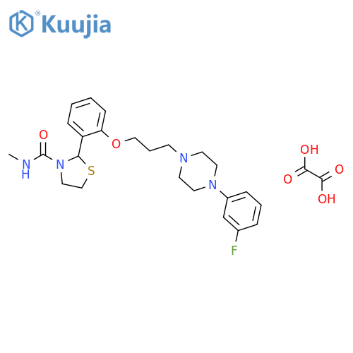3-Thiazolidinecarboxamide, 2-[2-[3-[4-(3-fluorophenyl)-1-piperazinyl]propoxy]phenyl]-N-methyl-, ethanedioate structure